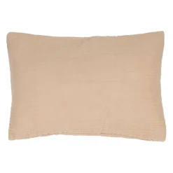 Housse de coussin douceur en gaze de coton terracotta 50x35cm