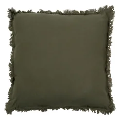 Housse de coussin en coton nalia thym 45x45cm - Nalia