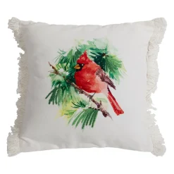 Housse de coussin en coton multicolore 45x45cm - Rouge-Gorge