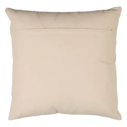 Housse de coussin en coton écru et palmiers émeraude 45x45cm - Mocoa