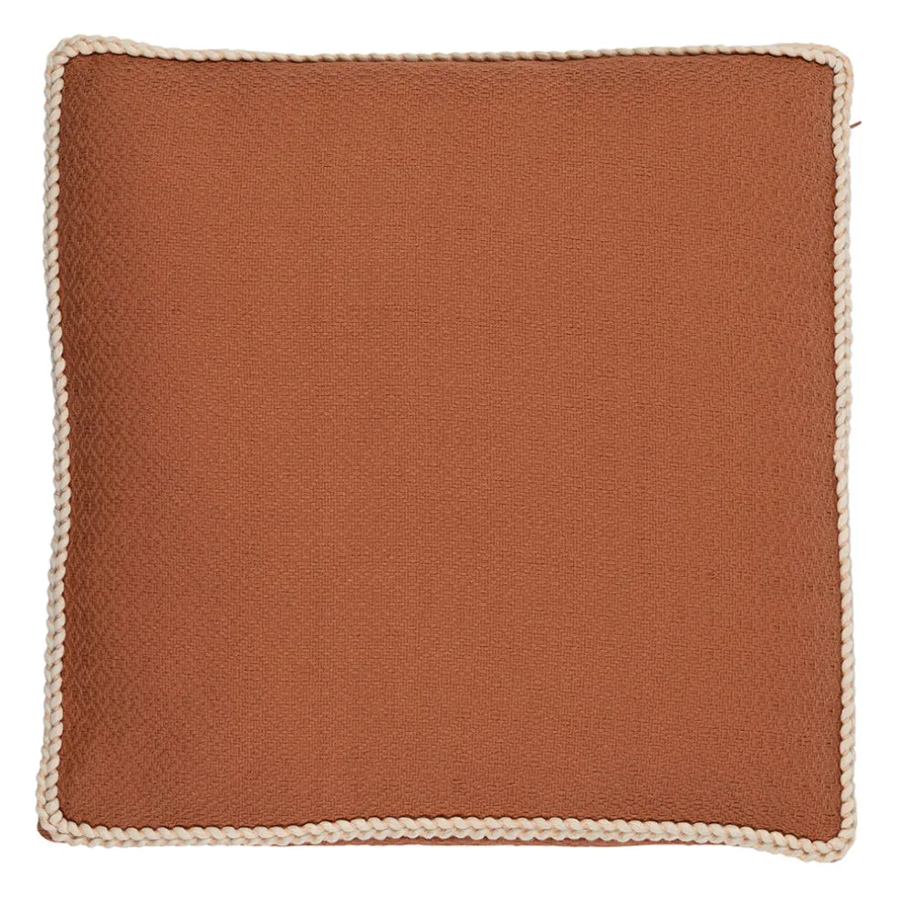 Housse de coussin en coton terracotta 45x45cm - Seguia