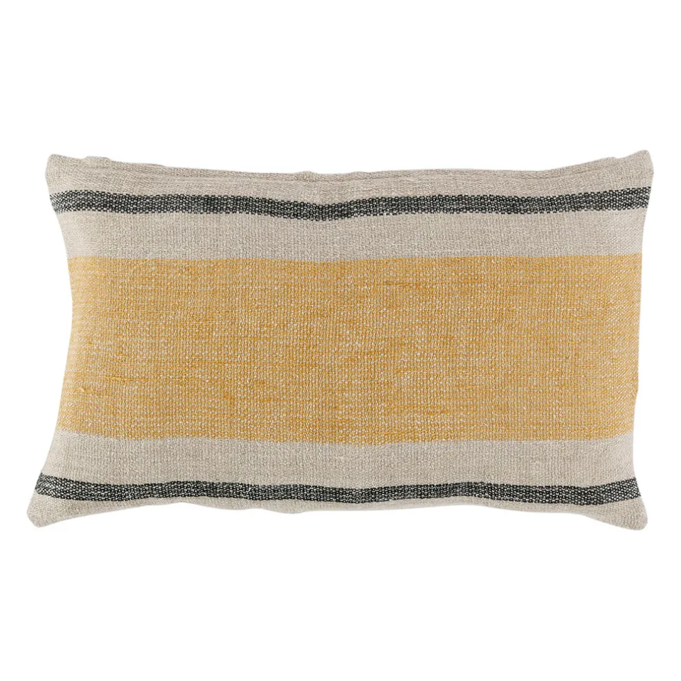 Housse de coussin en lin safran 50x30cm - Hemlin