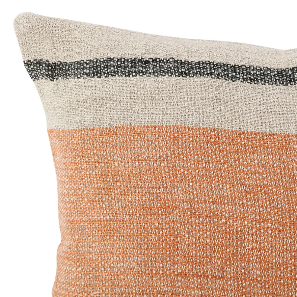 Housse de coussin en lin brique 50x30cm - Hemlin