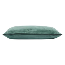 Housse de coussin en velours de coton vert 50x30cm - Velvetin