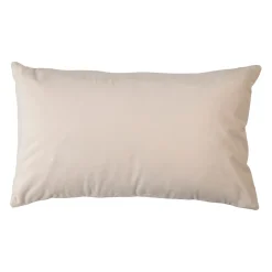 Housse de coussin en velours rayé camel et nude 50x30cm - Klosen