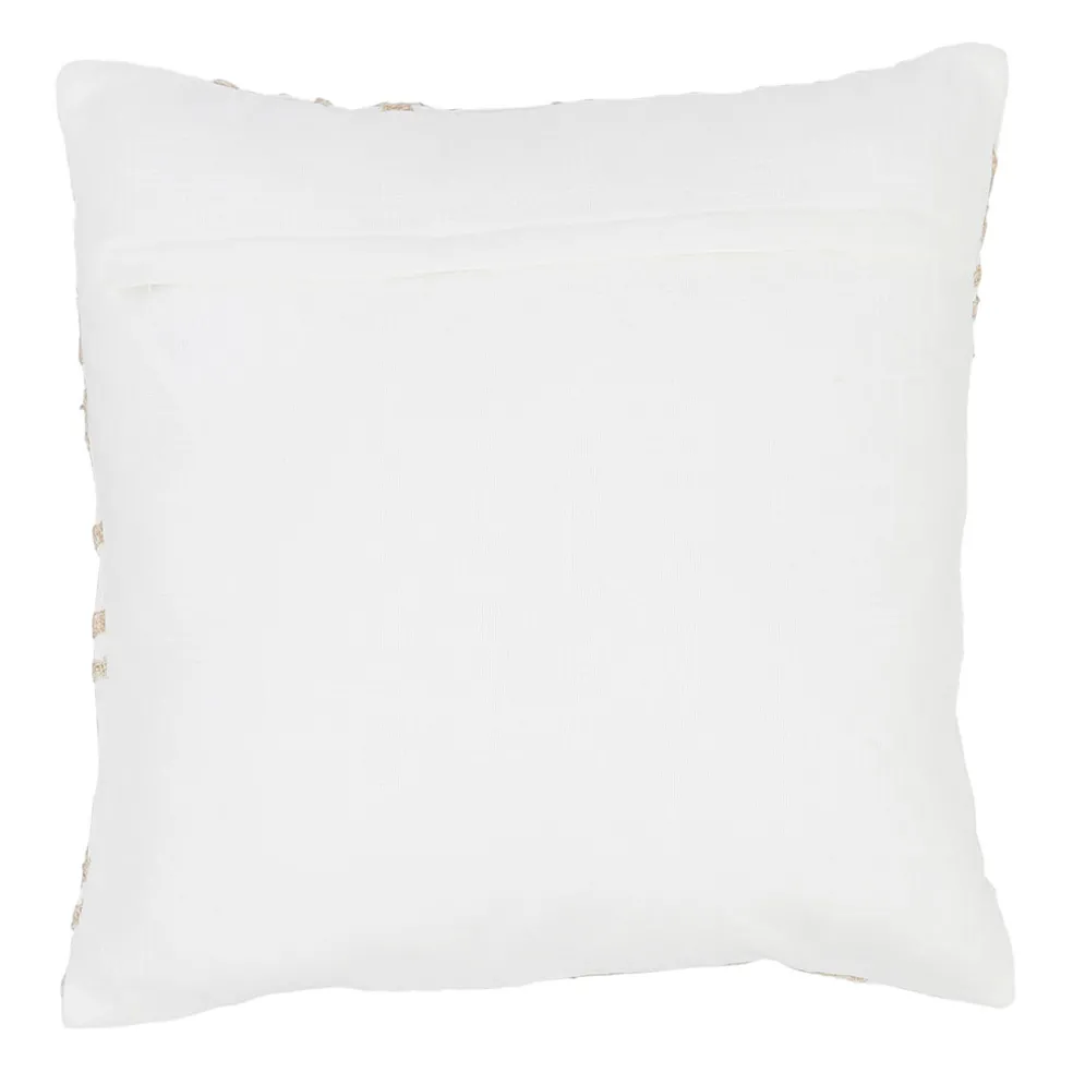 Housse de coussin motif coreil blanc et beige 45x45cm - estran