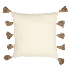 Housse de coussin motif irrégulier écru et taupe 45x45cm -blue sand