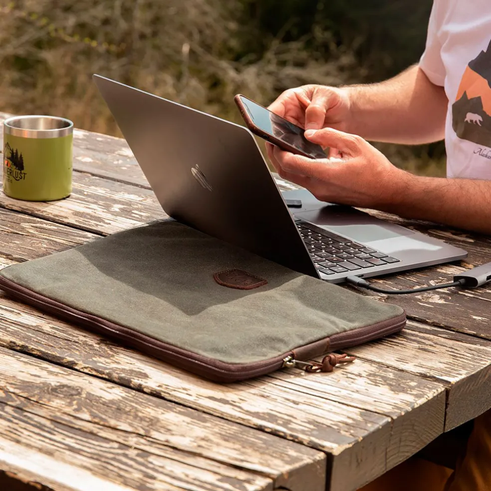 Housse ordinateur kaki 13.3 pouces - Paxson