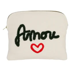 Housse tablette amore blanc 30x24cm coton