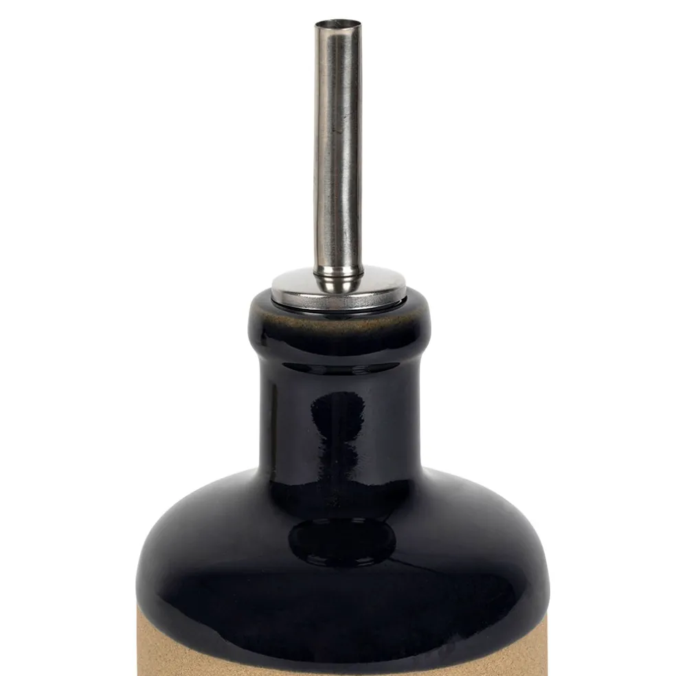 Huilier et vinaigrier en grès bleu marine 27.5cl/17.5cl - Jade