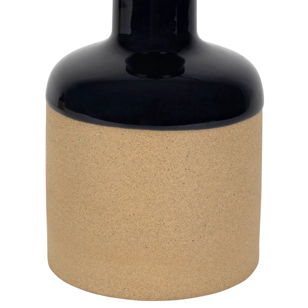 Huilier et vinaigrier en grès bleu marine 27.5cl/17.5cl - Jade