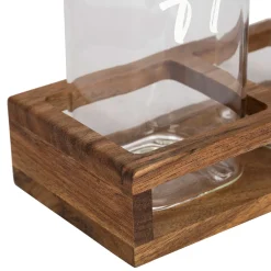 Huilier vinaigrier en verre borosilicate blanc avec support 45cl - Voidita