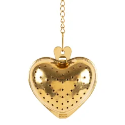 Infuseur de thé avec chaine en inox doré - Cœur