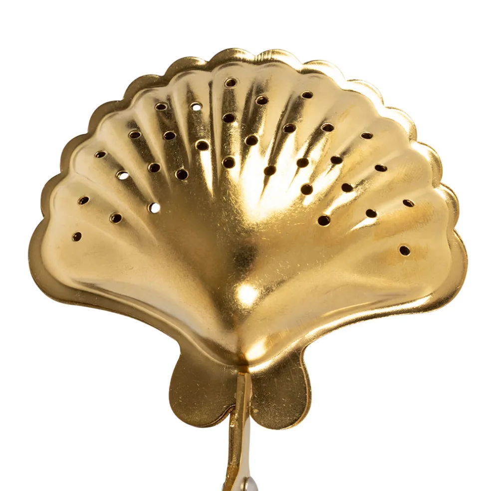 Infuseur de thé en inox doré - Coquillage