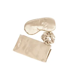 Kit de sommeil en satin champagne