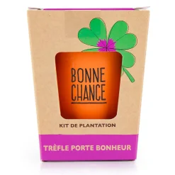 Kit message bonne chance - trèfle à 4 feuilles
