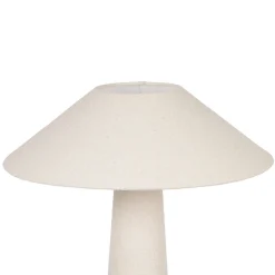 Lampadaire en fer et coton blanc cassé h120cm - Calypsa