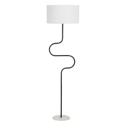 Lampadaire en fer et marbre noir et blanc d45xh163cm - Funky