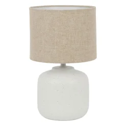 Lampe à poser blanc moucheté en porcelaine -sweet leaves