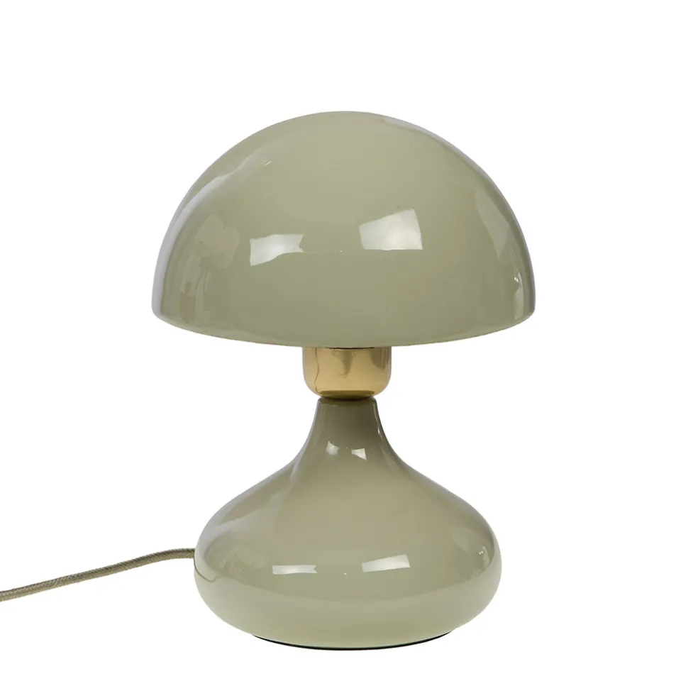 Lampe champignon en fer amande H24cm - Paulette