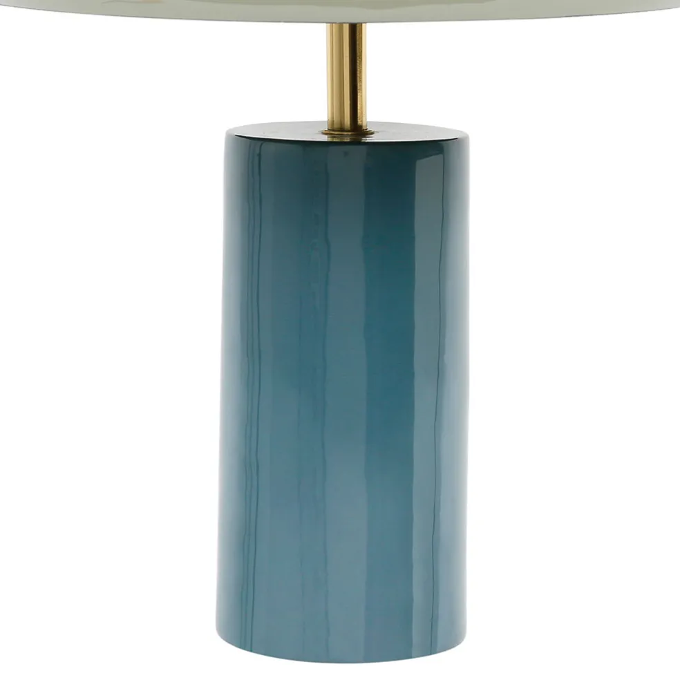 Lampe champignon en fer bleu d30xh40cm - Arty