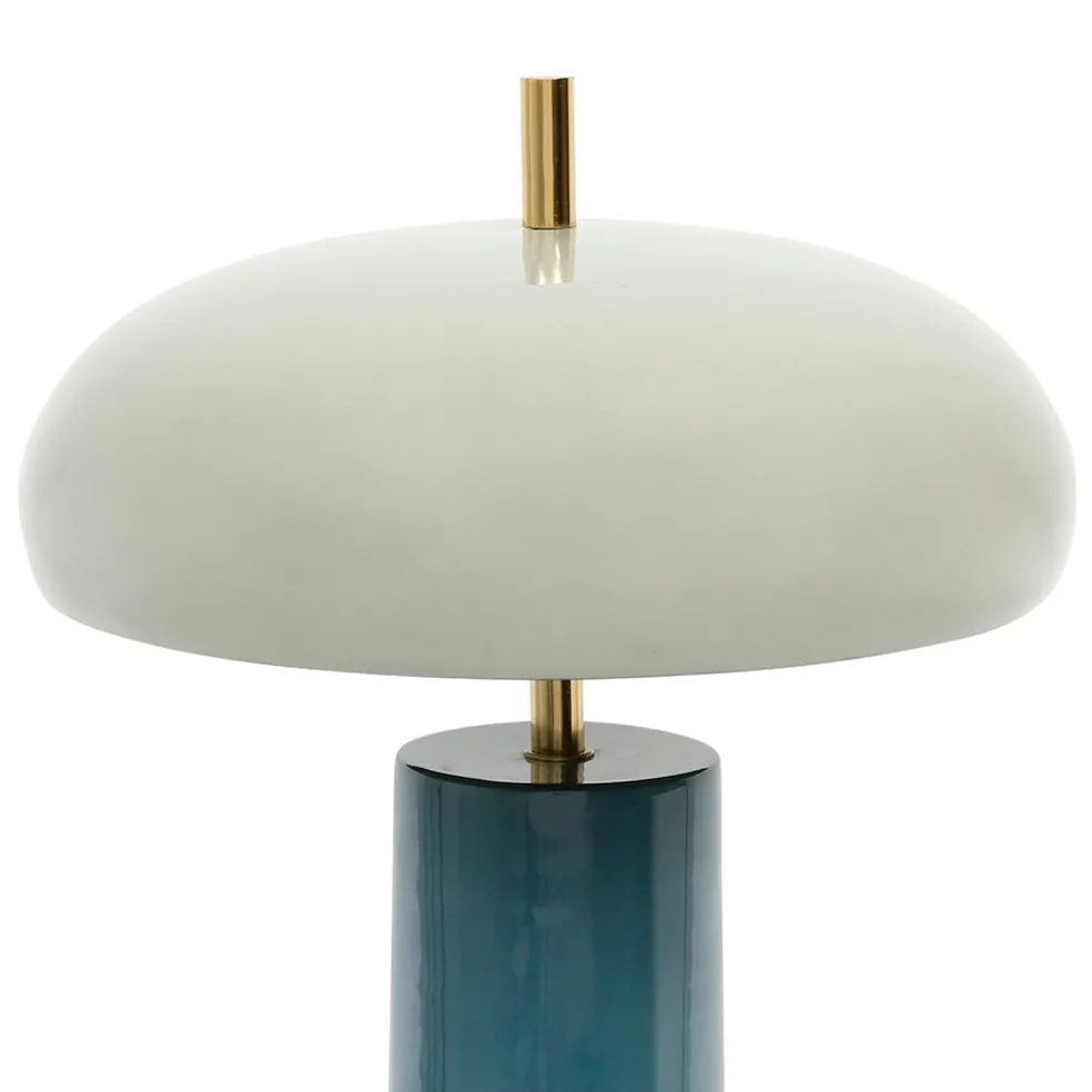 Lampe champignon en fer bleu d30xh40cm - Arty