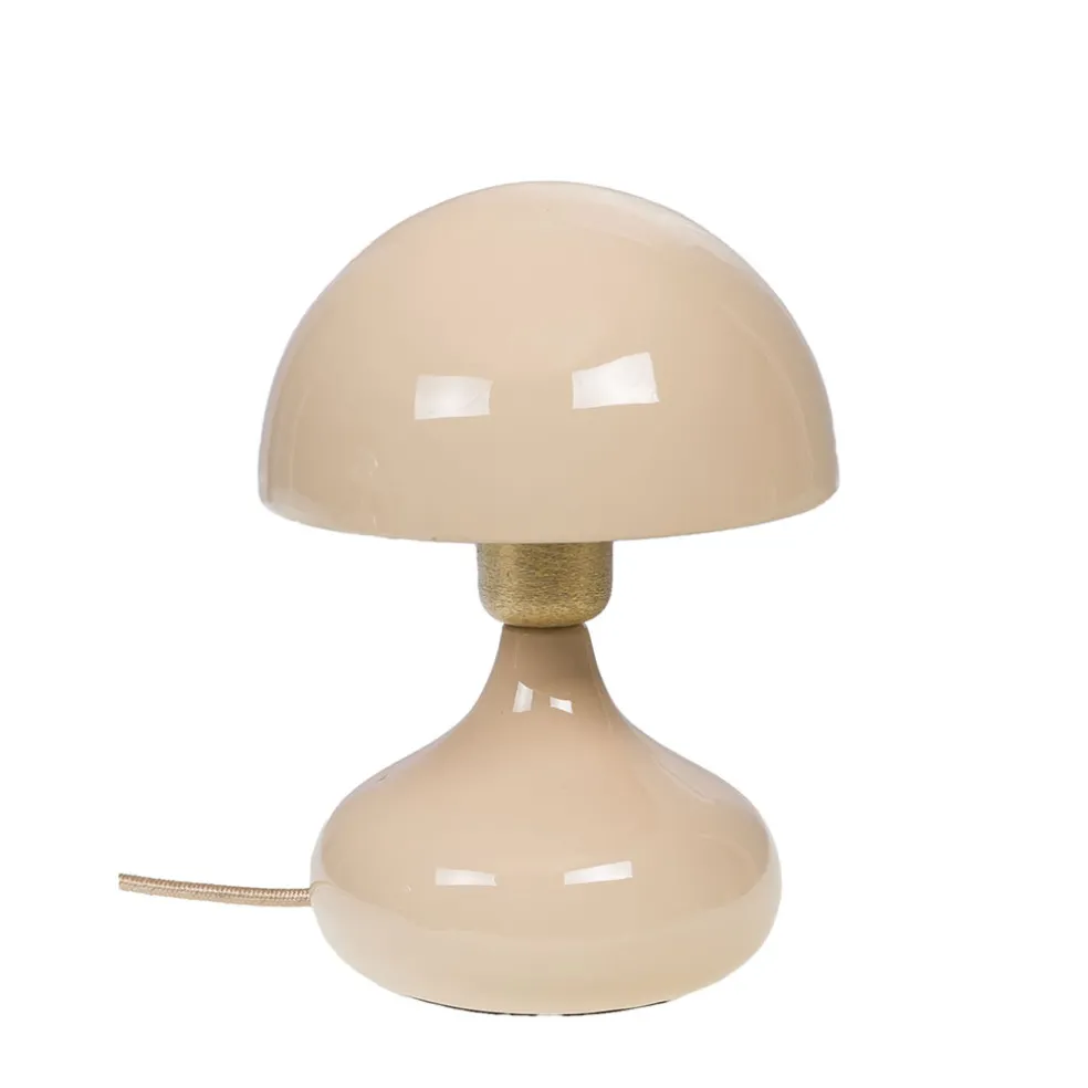 Lampe champignon en fer crème H24cm - Paulette