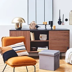 Lampe champignon en fer d35cm doré - Champart