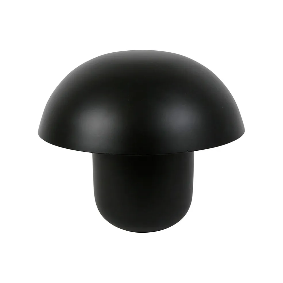 Lampe champignon fer h25cm ambiance noir mat - Champart