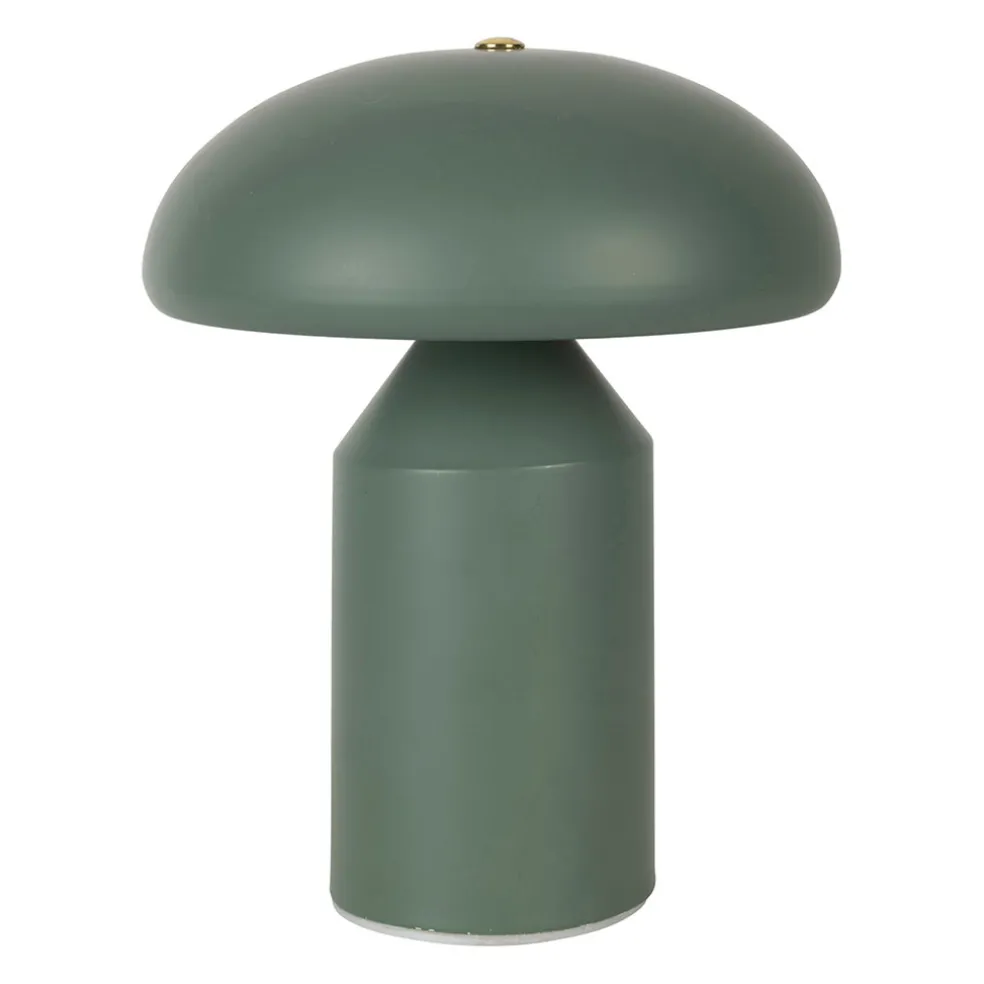 Lampe champignon tactile en fer vert h23cm - Arty