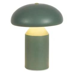 Lampe champignon tactile en fer vert h23cm - Arty