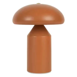 Lampe champignon tactile en fer terracotta h23cm - Arty
