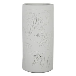 Lampe cylindre en porcelaine h24cm blanc - palmea