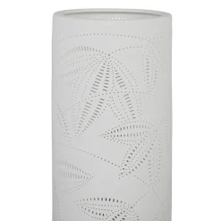 Lampe cylindre en porcelaine h24cm blanc - palmea