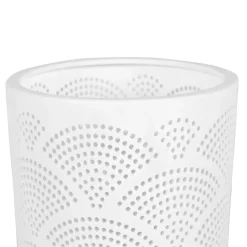 Lampe cylindre en porcelaine h27.5cm blanc - mandarin