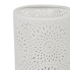 Lampe cylindre rosace Blanc en Porcelaine