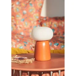 Lampe de table solaire pèche - Meringue