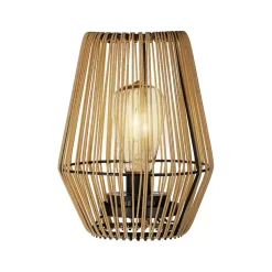 Lampe d'extérieur en résine tresée naturel h23cm