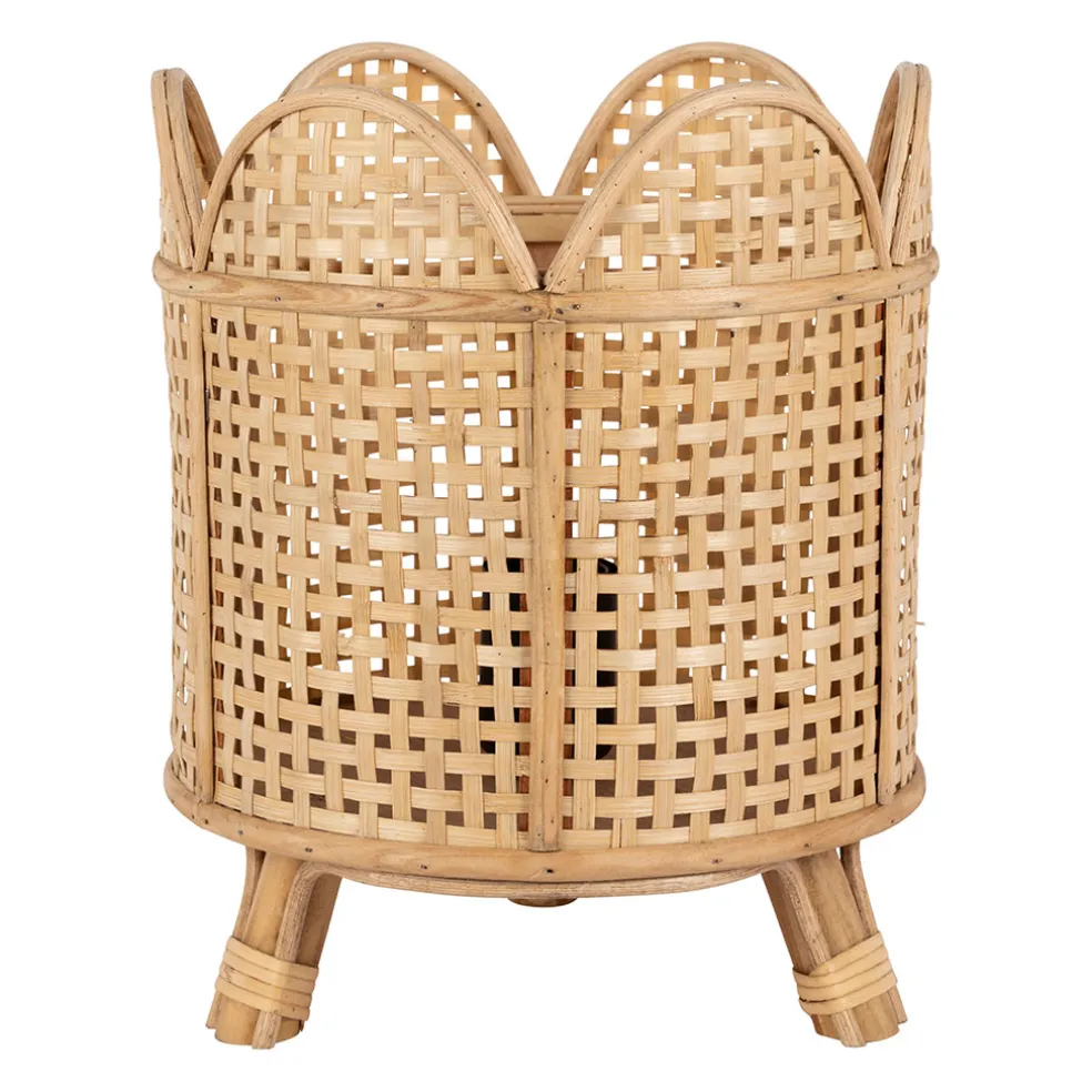 Lampe en bambou et sapin naturel h30cm - Ladret