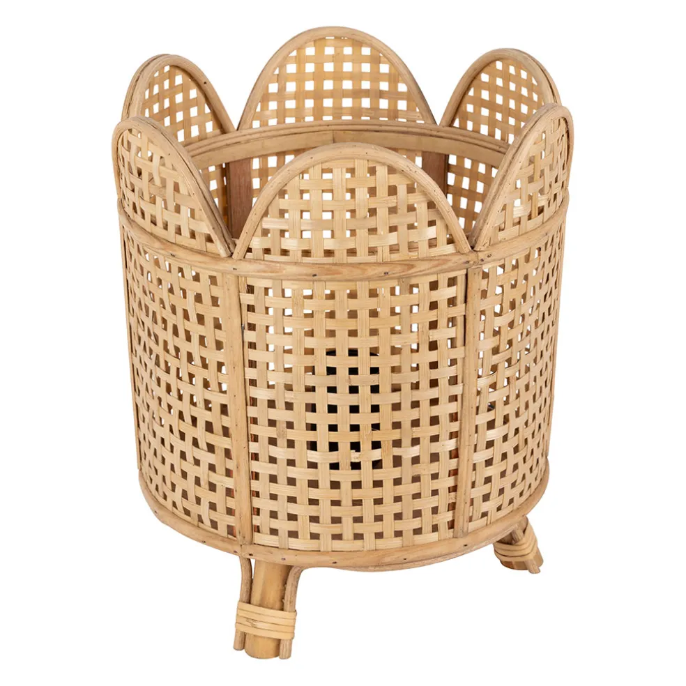 Lampe en bambou et sapin naturel h30cm - Ladret