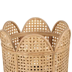 Lampe en bambou et sapin naturel h30cm - Ladret