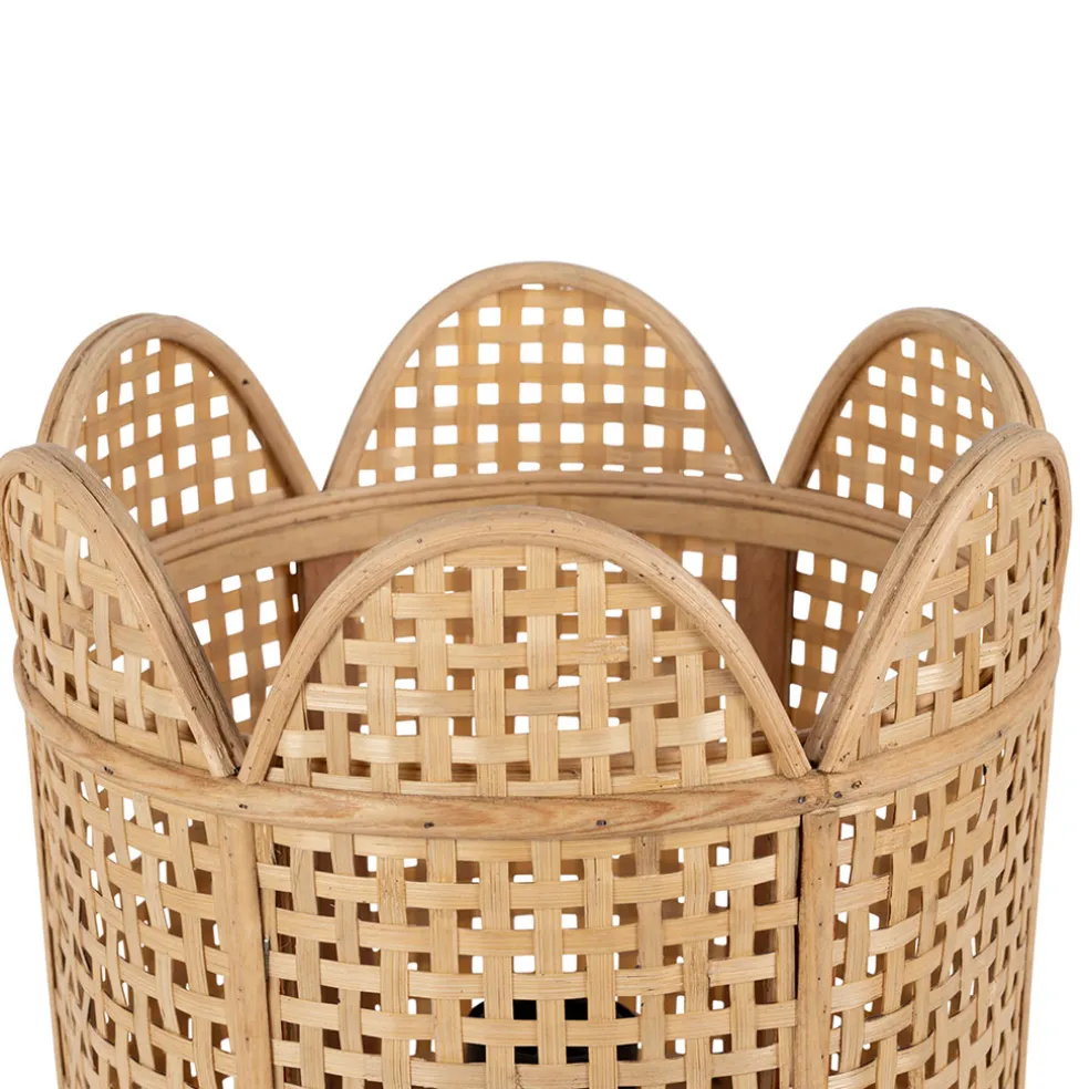 Lampe en bambou et sapin naturel h30cm - Ladret