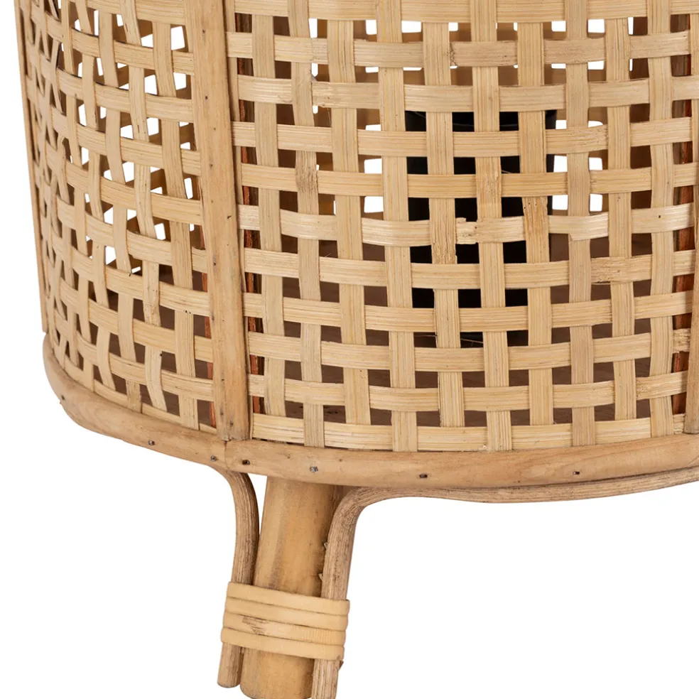 Lampe en bambou et sapin naturel h30cm - Ladret