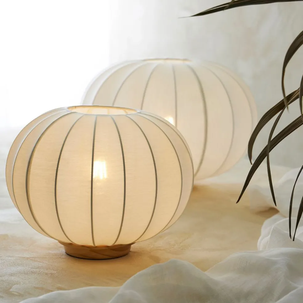 Lampe en coton écru d31xh24cm - Aurore