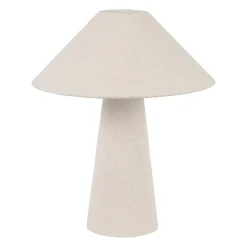 Lampe en coton et fer blanc cassé h46cm - Calypsa