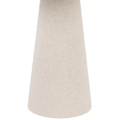 Lampe en coton et fer blanc cassé h46cm - Calypsa