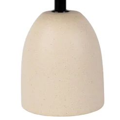 Lampe en céramique écru et lin naturel - Jadea