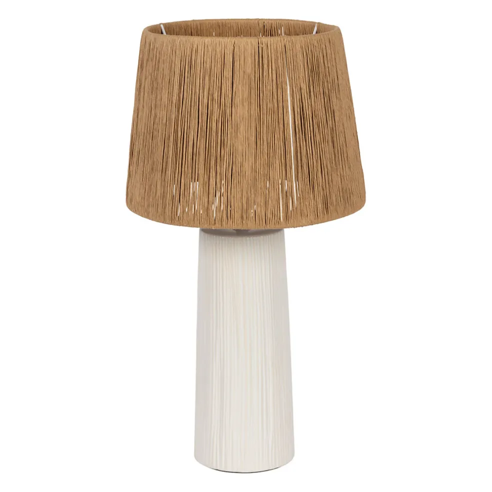 Lampe en céramique écru h48cm - Lignes