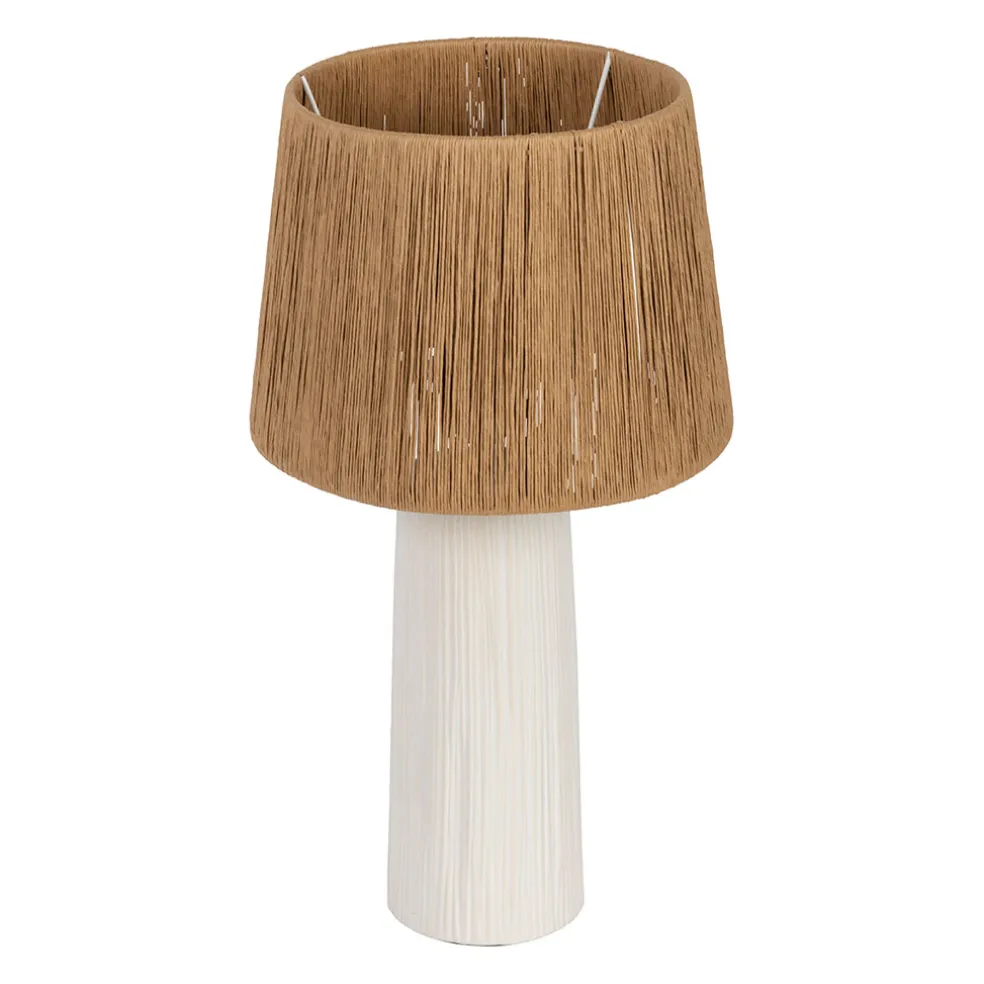 Lampe en céramique écru h48cm - Lignes