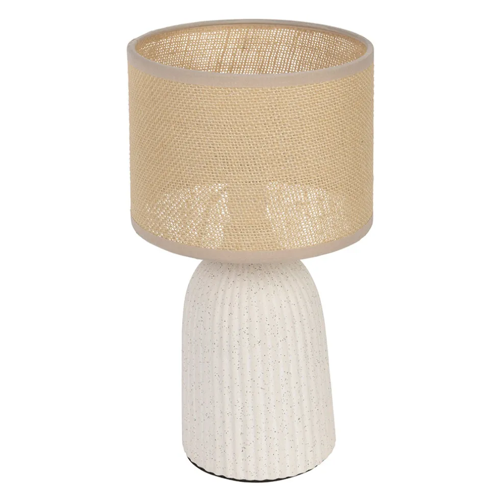 Lampe en céramique écru h28cm - Essencia